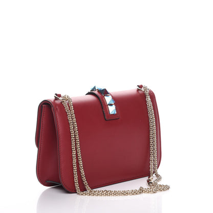 Valentino Garavani Vitello Medium Glam Lock Rockstud Flap Rubino 3 of 7