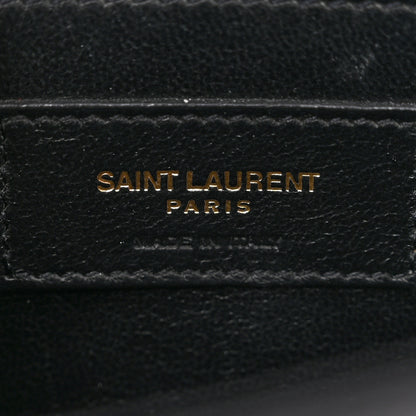 Saint Laurent Grain De Poudre Small Monogram Kate Satchel Black 6 of 14