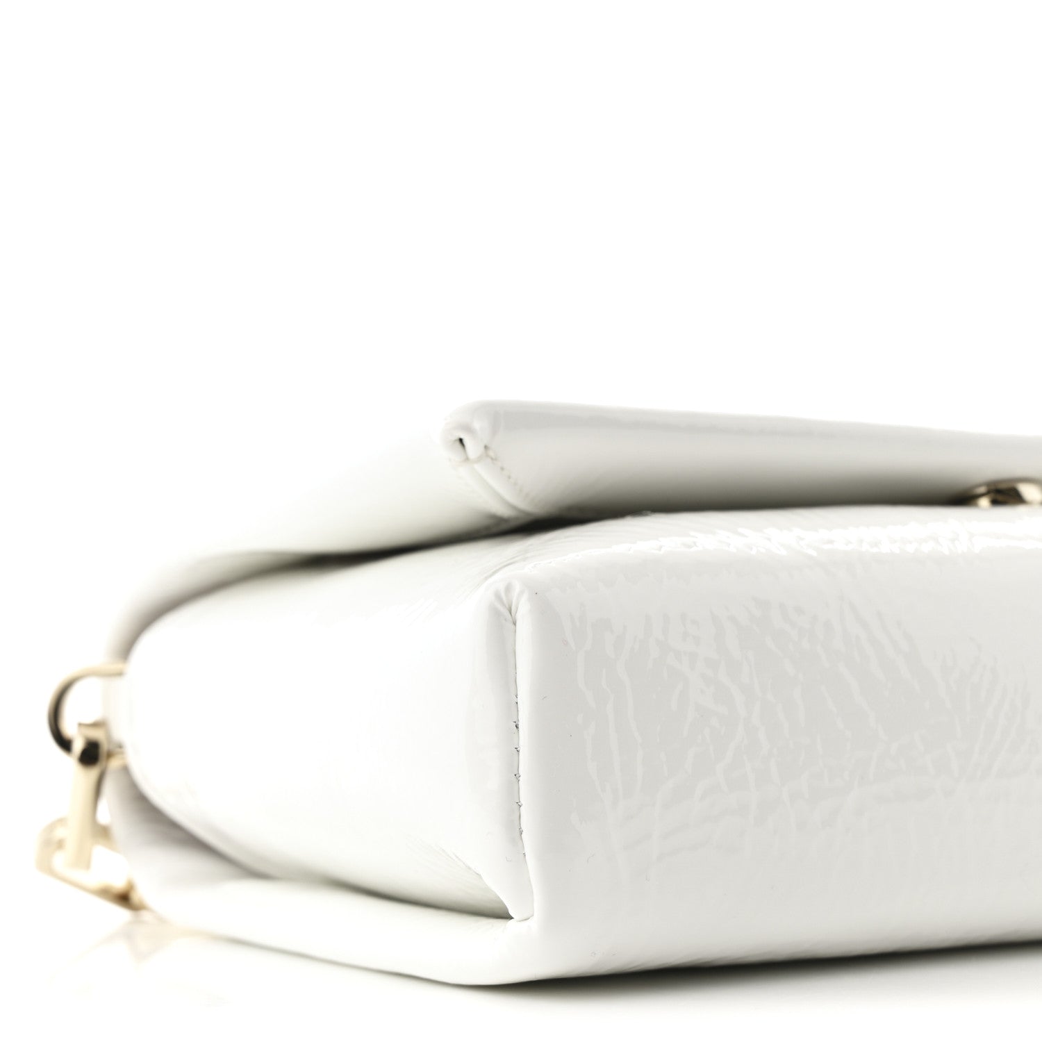 Christian Louboutin Naplak Patent Calfskin Monochrome Loubi54 Shoulder Bag White 9 of 11