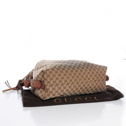 Gucci Monogram Large Bamboo Bar Tassel Shoulder Bag Brown 4 of 8