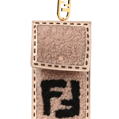 Fendi Shearling Nappa Vitello Liberty FF Fendi O’Lock Clip Smartphone Pocket Pink 6 of 9