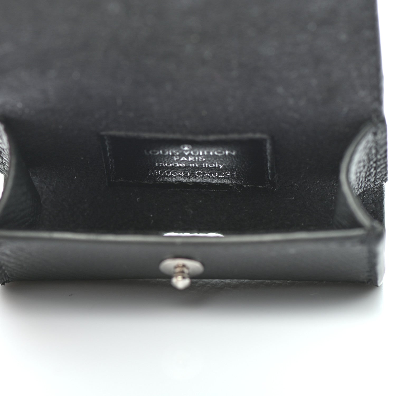 Louis Vuitton Monogram Eclipse Taiga Earphones Pouch Bag Charm 4 of 5