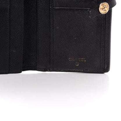 Chanel Grained Calfskin CC Button Wallet Black 6 of 8