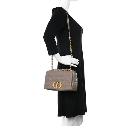Christian Dior Supple Calfskin Cannage Medium Caro Bag Warm Taupe 2 of 11