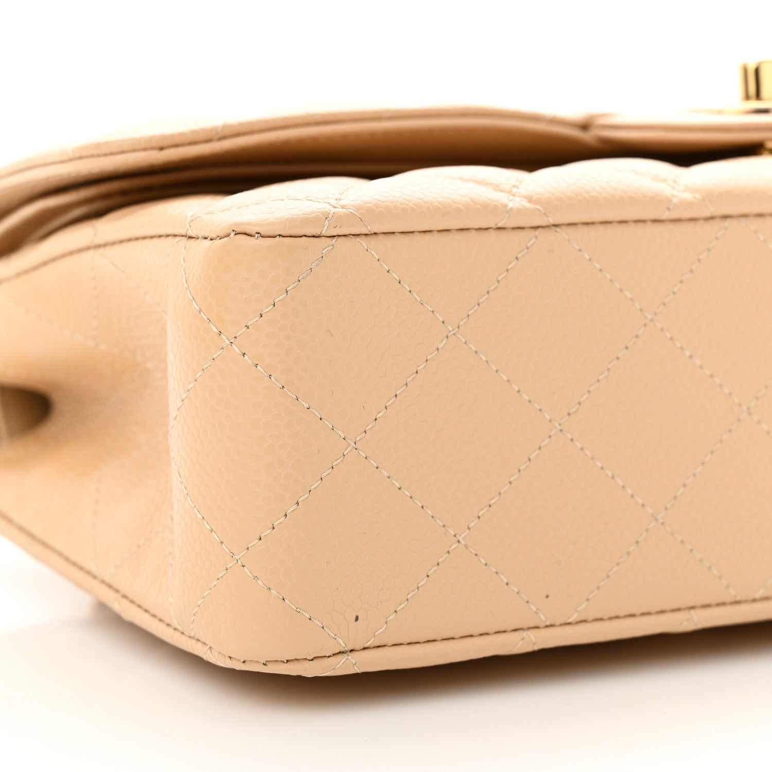 Chanel Caviar Quilted Medium Double Flap Beige 9 of 13