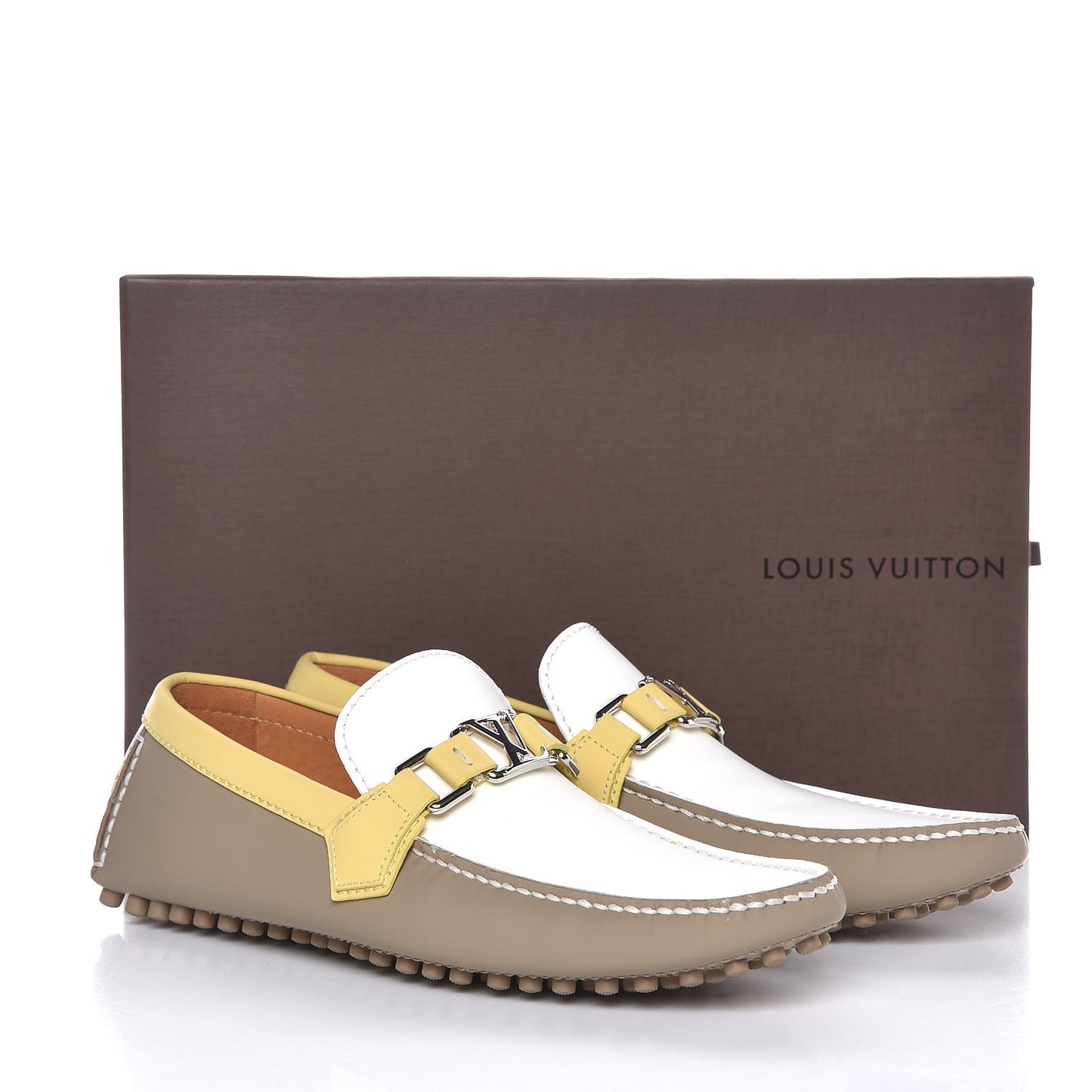 Rubber Mens Hockenheim Mocassins 6 Beige Yellow
