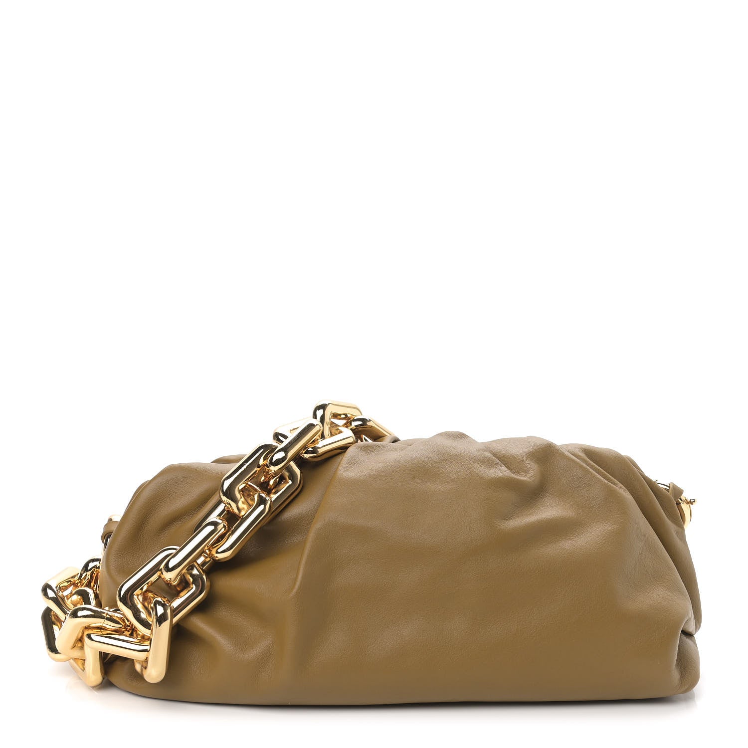 Bottega Veneta Calfskin The Pouch Chain Moutarde 1 of 9
