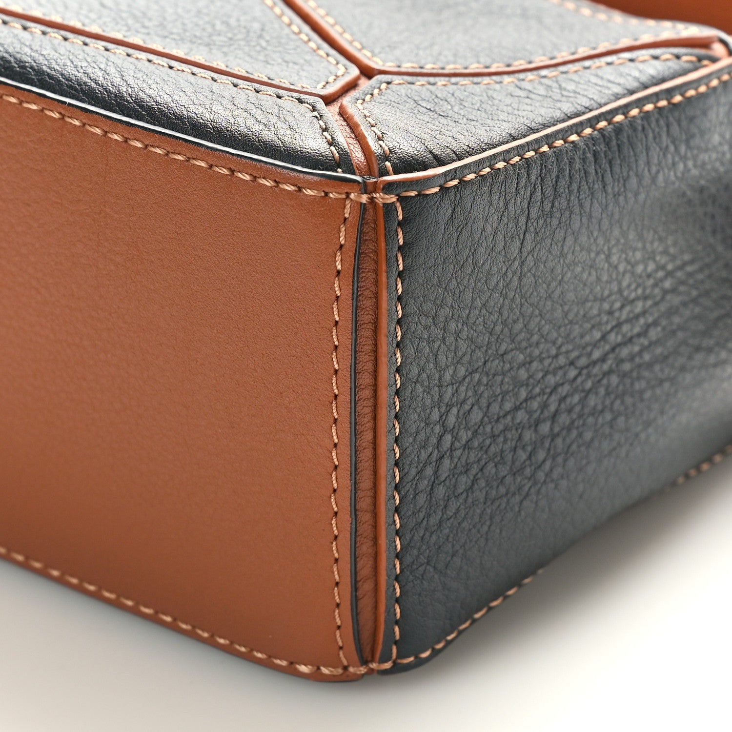 Loewe Calfskin Mini Puzzle Bag Tan Black 9 of 9