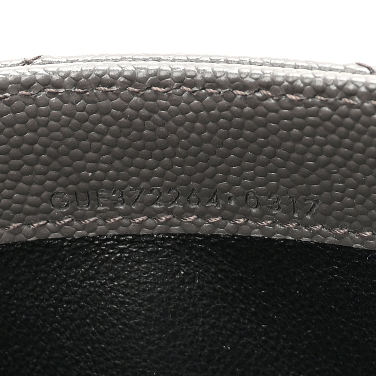 Saint Laurent Grain De Poudre Matelasse Chevron Monogram Flap Wallet Fog 8 of 10