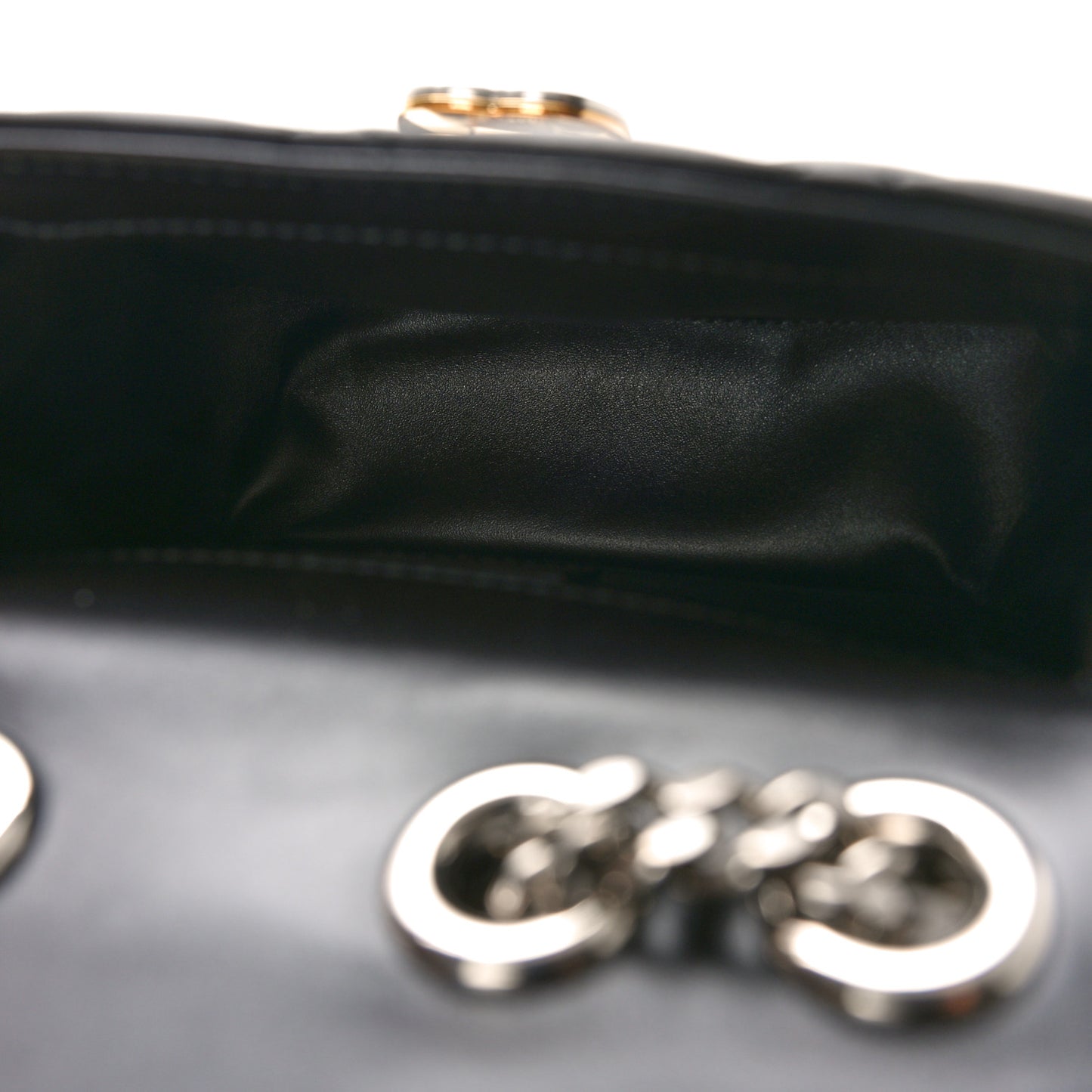 Calfskin Quilted Mini Deco Shoulder Bag Black
