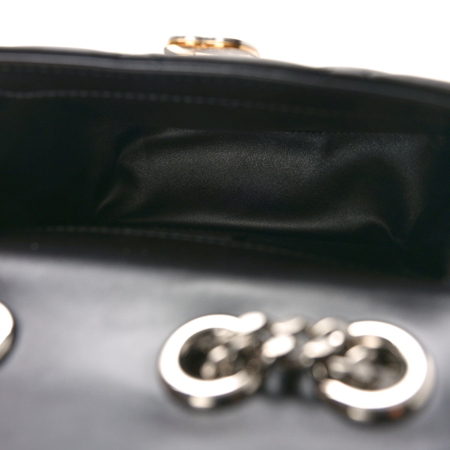 Gucci Calfskin Quilted Mini Deco Shoulder Bag Black 5 of 8