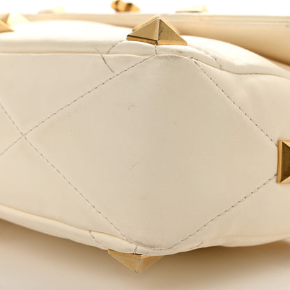 Valentino Garavani Nappa Large Roman Stud Shoulder Bag Ivory 8 of 12