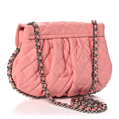 Chanel Washed Lambskin Quilted Medium Chain Around Messenger Pink Pink 3 of 10