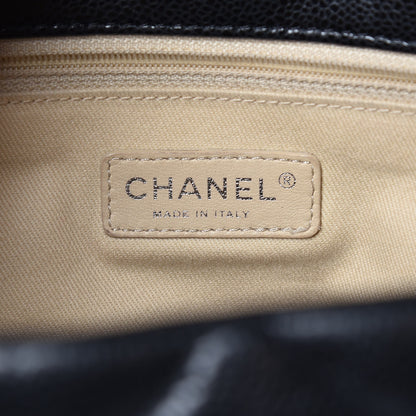 Chanel Glazed Caviar Medium Nature Flap Bag Black 7 of 16
