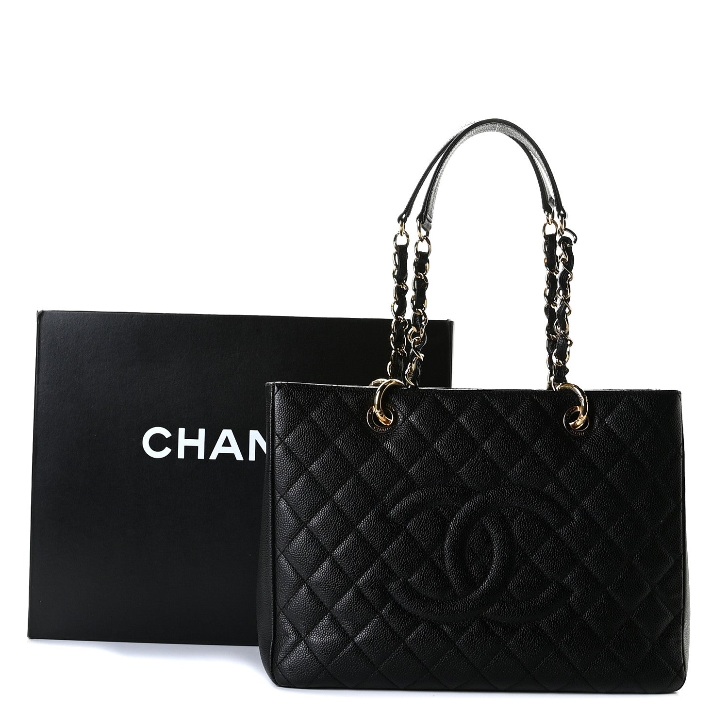 Chanel Caviar Quilted Grand Shopping Tote GST Black 8 of 10
