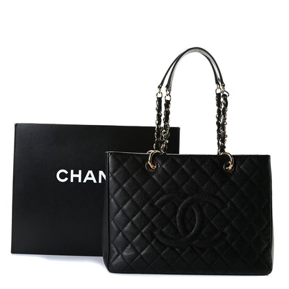 Chanel Caviar Quilted Grand Shopping Tote GST Black 8 of 10