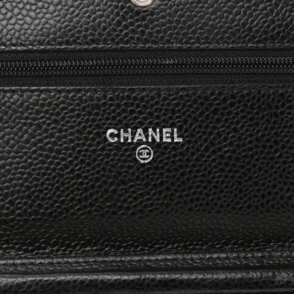 Chanel Caviar Quilted Wallet On Chain WOC Black 6 of 12