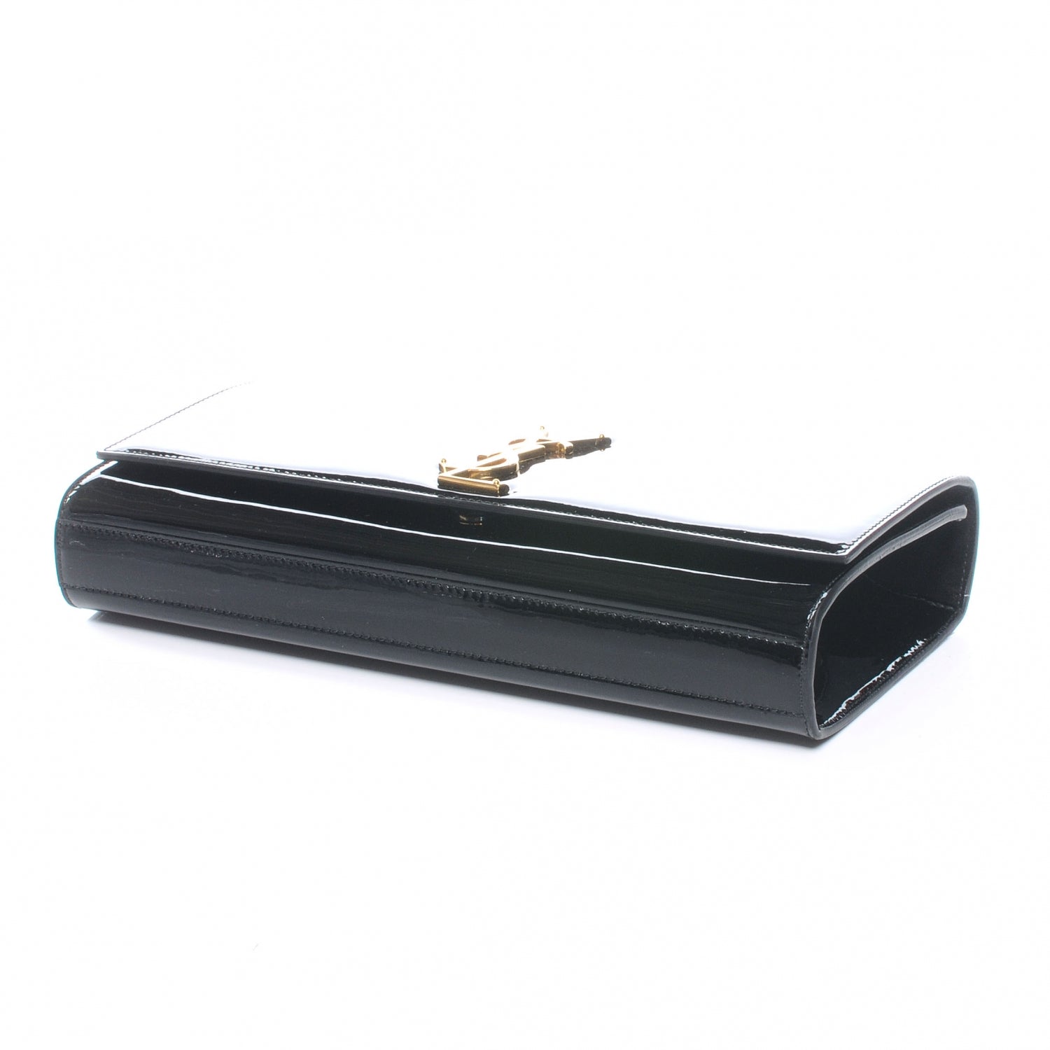 Saint Laurent Patent Cassandre Clutch Black 4 of 6