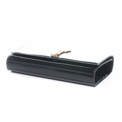Saint Laurent Patent Cassandre Clutch Black 4 of 6