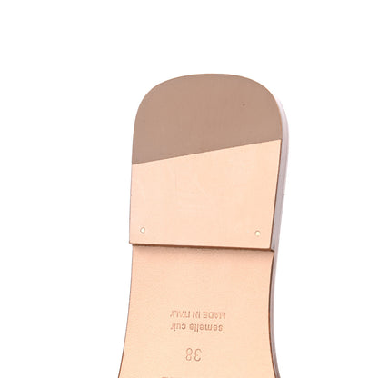Hermes Box Calfskin Oran Sandals 38 Gold 13 of 15