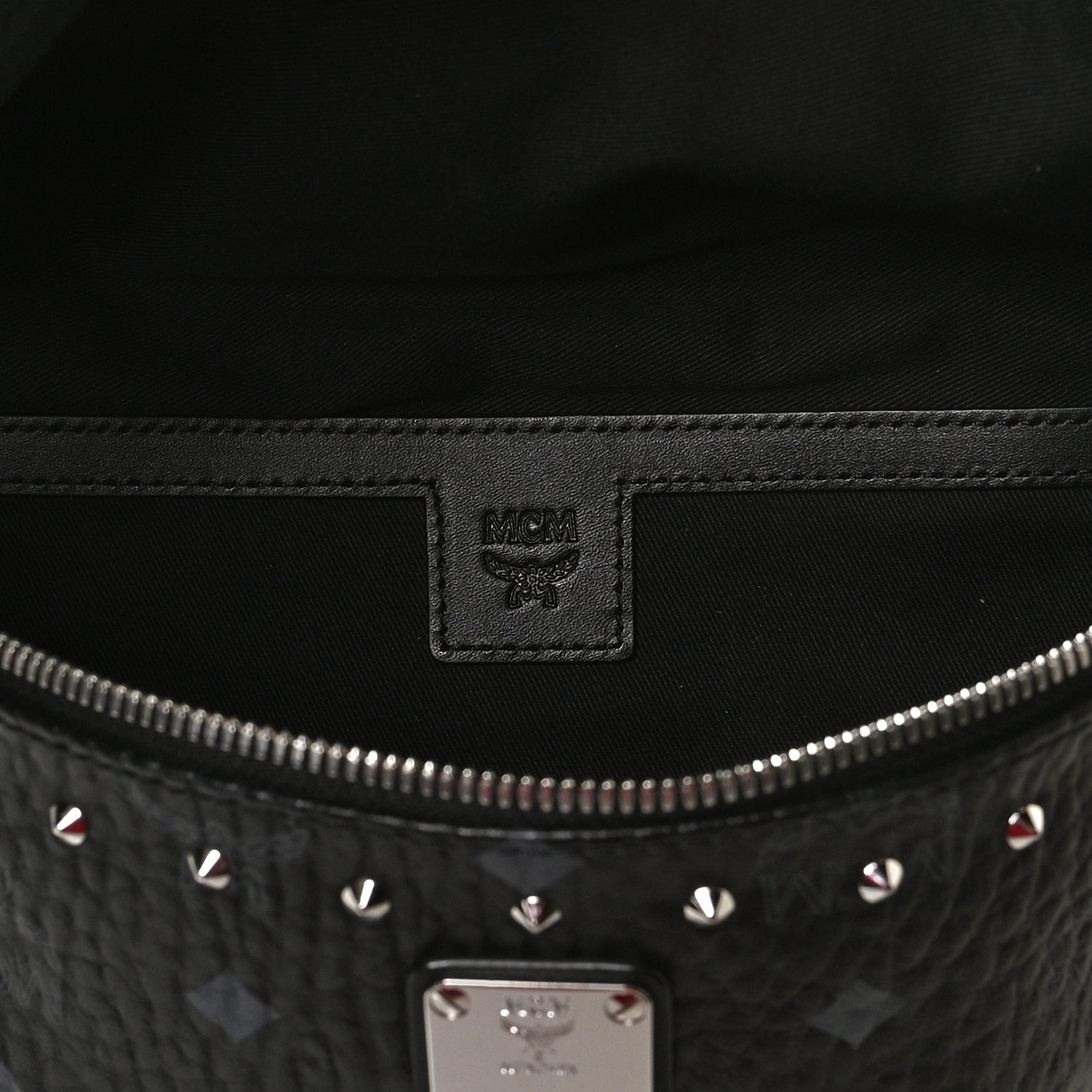 MCM Visetos Studded Belt Bag Black 5 of 11