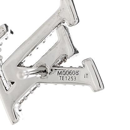 Louis Vuitton Crystal LV Iconic Earrings Silver 4 of 6