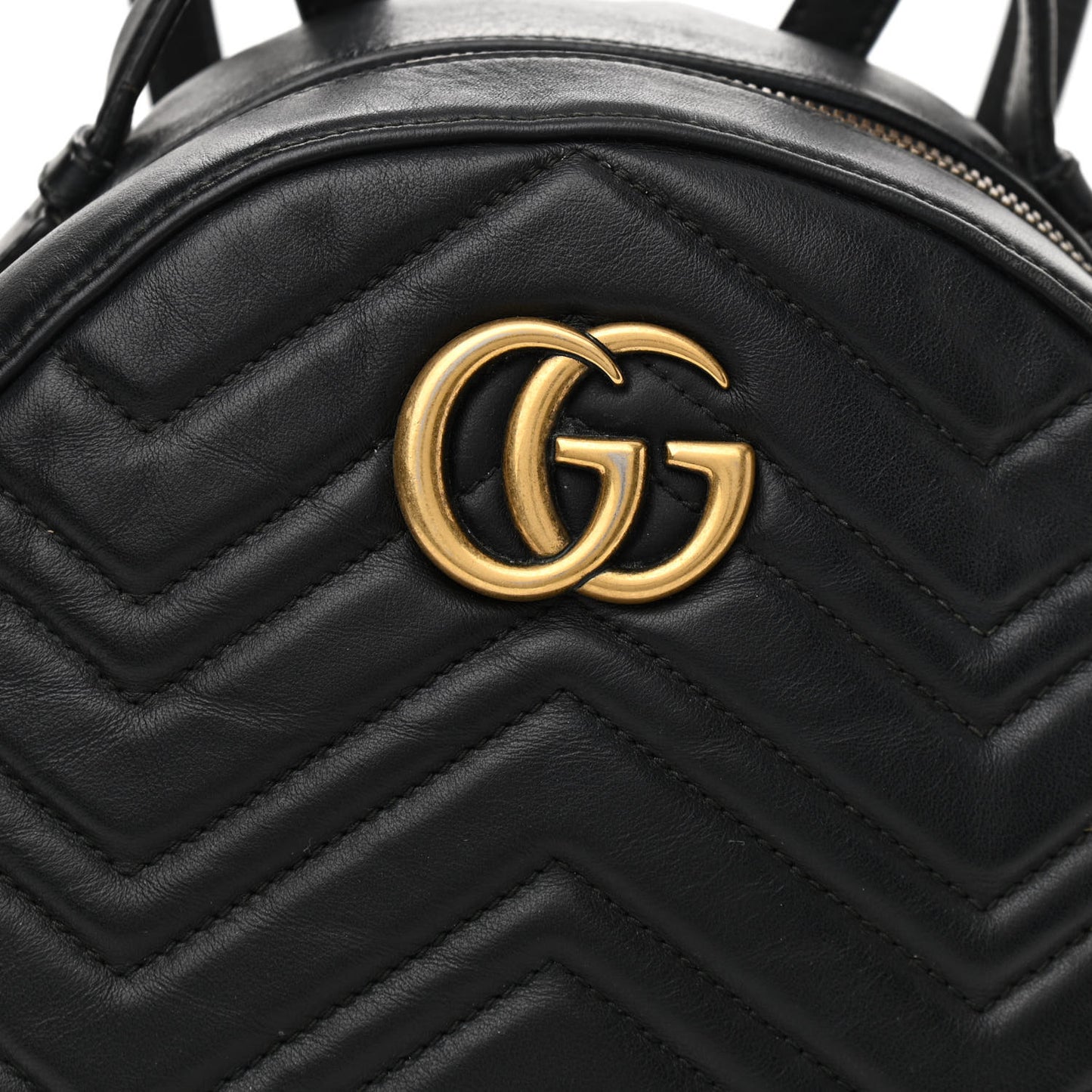 Calfskin Matelasse GG Marmont Dome Backpack Black