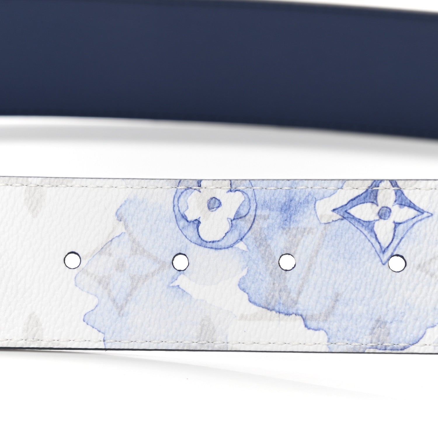 Louis Vuitton Monogram Watercolor 40mm Reversible LV Initiales Belt 90 36 Blue 3 of 5