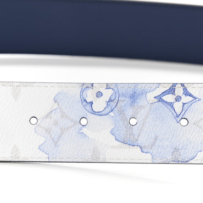 Louis Vuitton Monogram Watercolor 40mm Reversible LV Initiales Belt 90 36 Blue 3 of 5