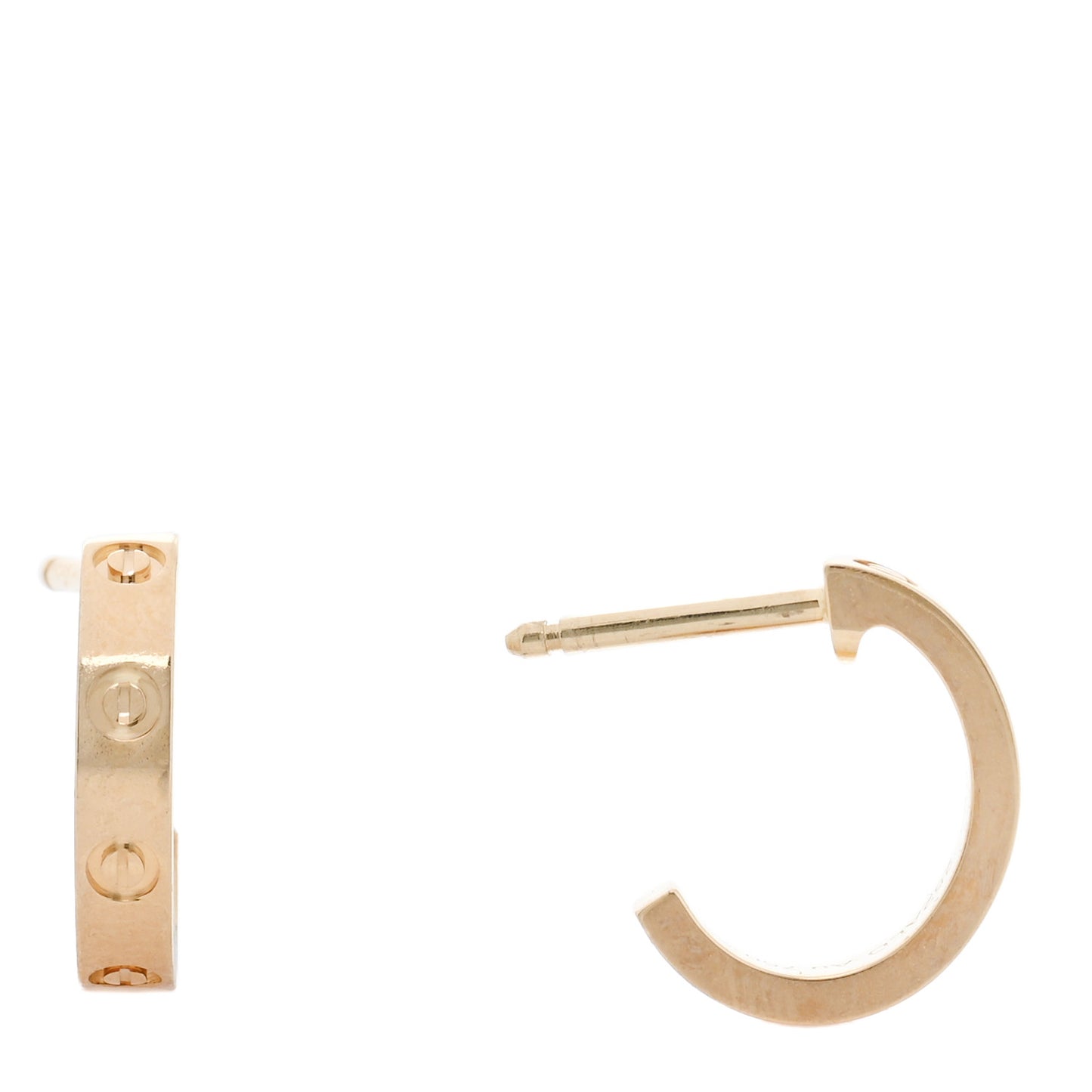 18K Yellow Gold Small LOVE Hoop Earrings