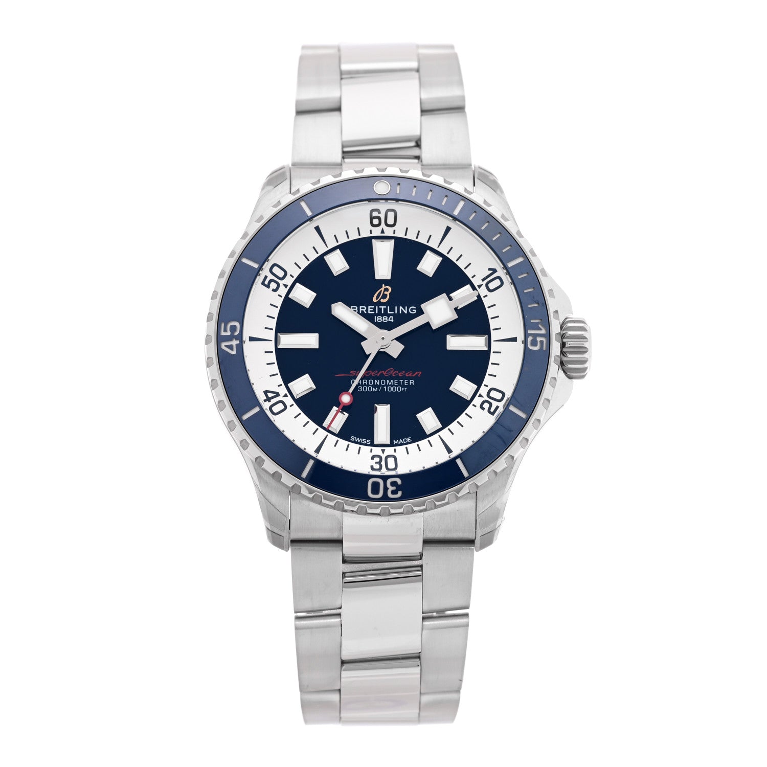 Breitling Stainless Steel 42mm SuperOcean Automatic Watch Blue A17375 1 of 5
