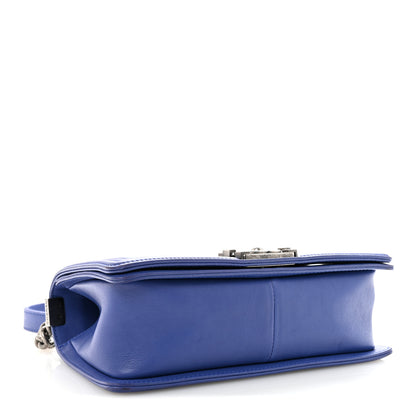 Chanel Calfskin Quilted Medium Boy Flap Blue 4 of 11