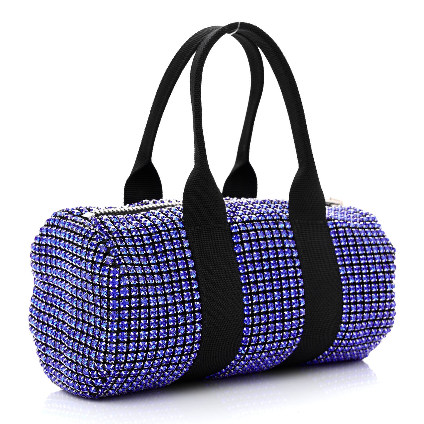 Mesh Crystal Rhinestone Mini Cruiser Duffle Cobalt
