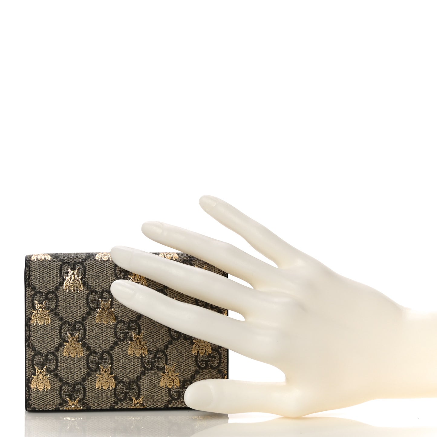 GG Supreme Monogram Bee Print Card Case