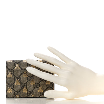 Gucci GG Supreme Monogram Bee Print Card Case 2 of 12