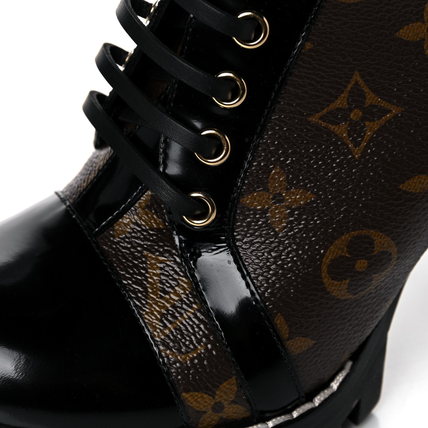 Louis Vuitton Patent Calfskin Monogram Star Trail Ankle Boots 39 Black 8 of 11