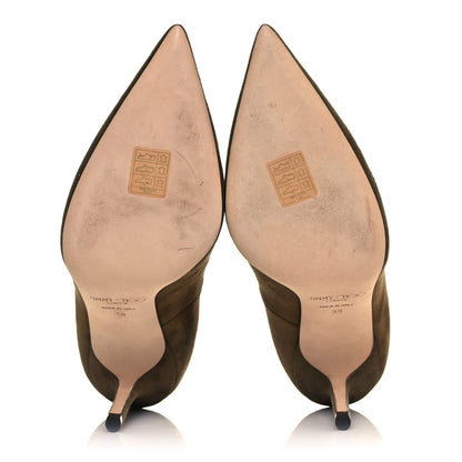 Jimmy Choo Suede Abel Pumps 38 Olive 5 of 9