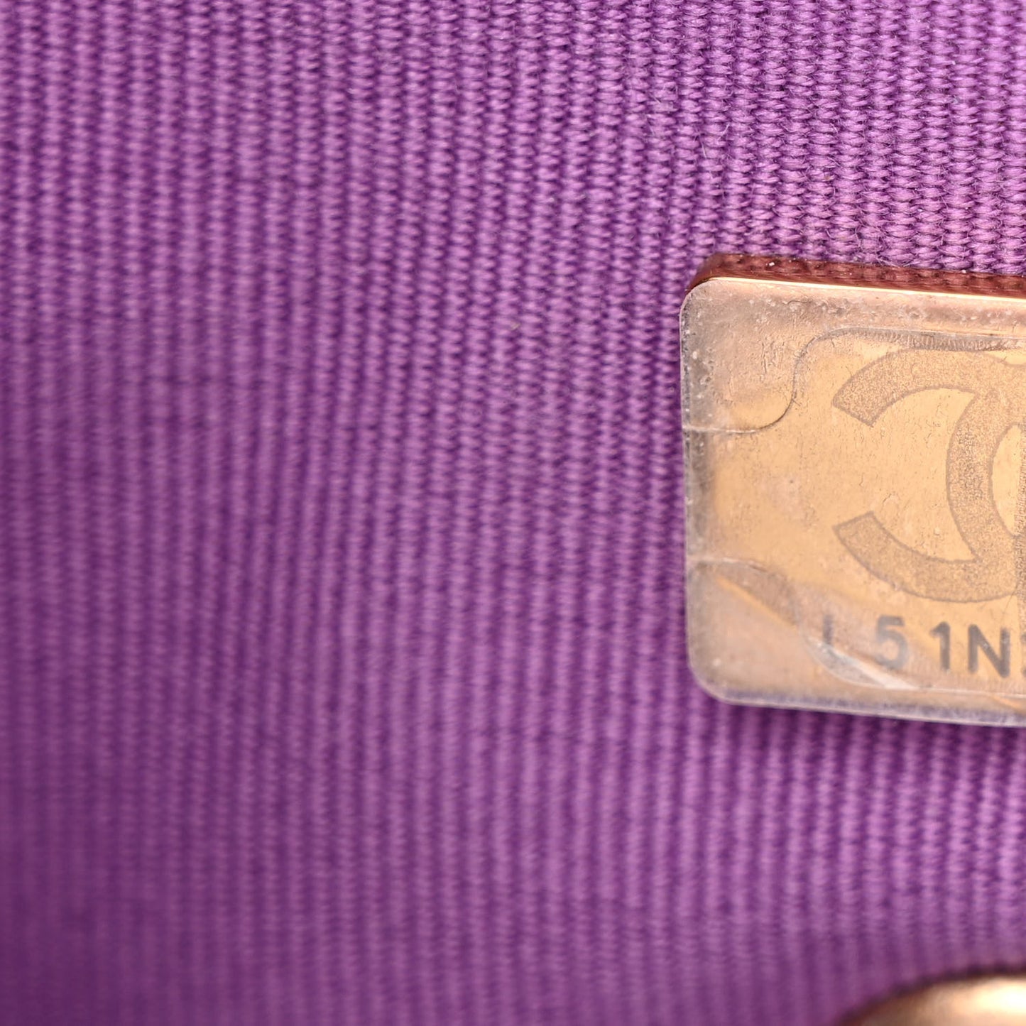 Lambskin Quilted Mini Lacquered Chain Flap Purple