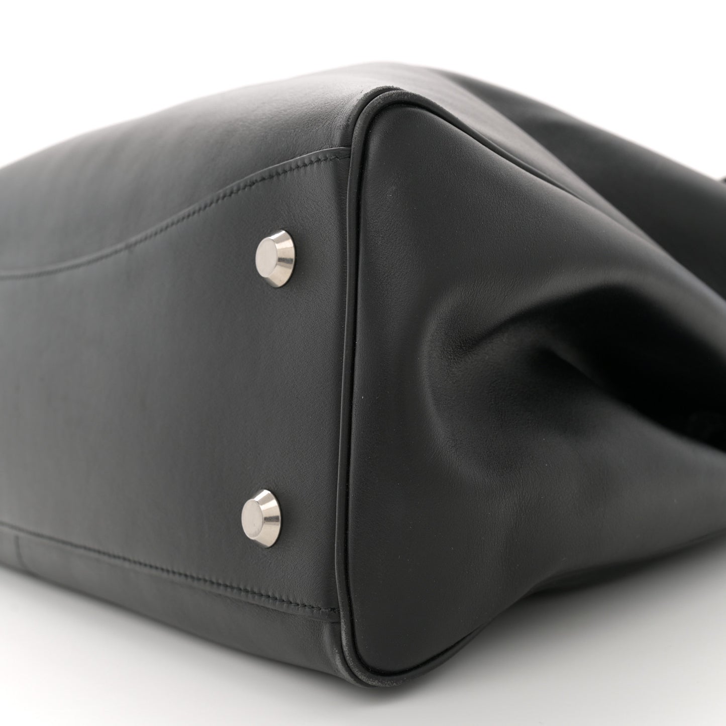 Smooth Calfskin Rodeo Mens Messenger Bag Black