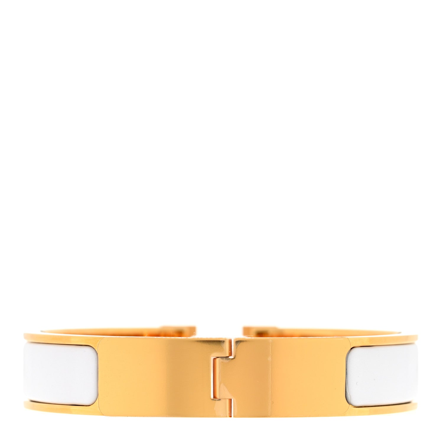 Hermes Enamel Narrow Clic Clac H Bracelet GM White 2 of 3