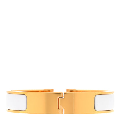 Hermes Enamel Narrow Clic Clac H Bracelet GM White 2 of 3