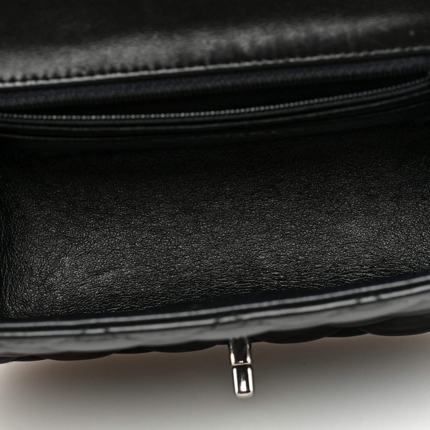 Lambskin Quilted Mini Square Flap Black