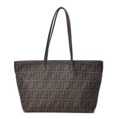 Fendi Zucca Spalmati Small Roll Tote Tobacco Viola 1 of 15