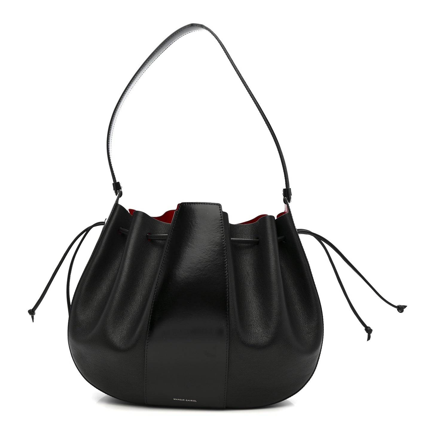 Tumbled Calfskin Lilium Bag Black