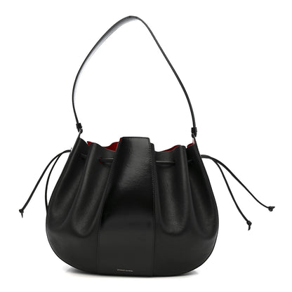 Mansur Gavriel Tumbled Calfskin Lilium Bag Black 3 of 12