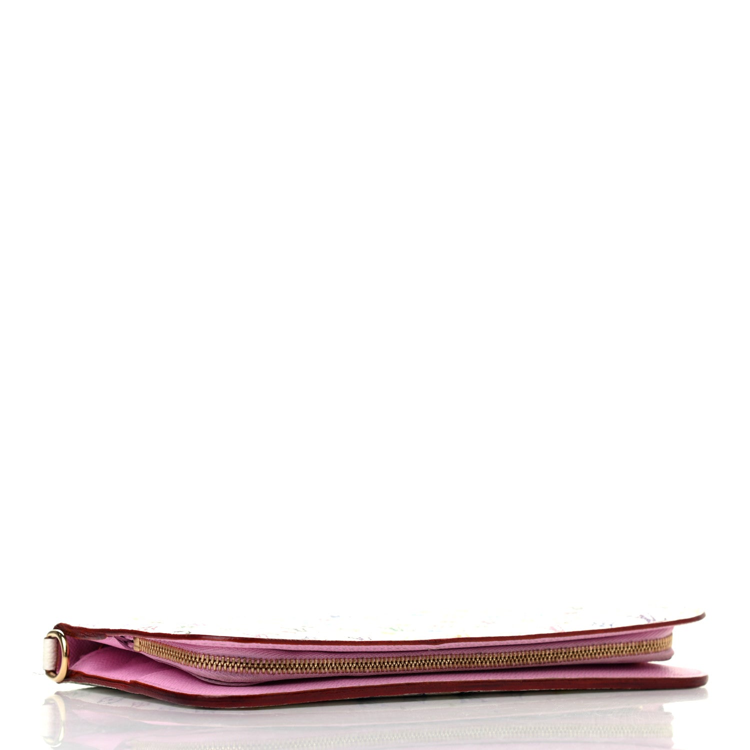 Louis Vuitton Monogram Multicolor Insolite Wallet White Litchi 3 of 7