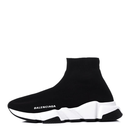 Balenciaga Neoprene Knit Womens Speed Sneakers 37 Black White 1 of 11