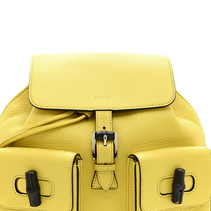 Gucci Cellarius Calfskin Medium Bamboo Backpack Mimosa Flower 8 of 11