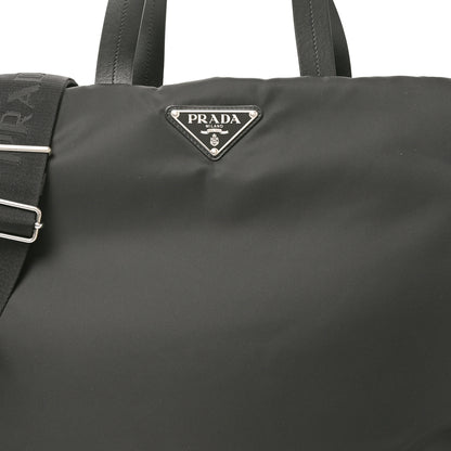 Prada Tessuto Nylon Soft Padded Large Shopping Tote Black 7 of 9