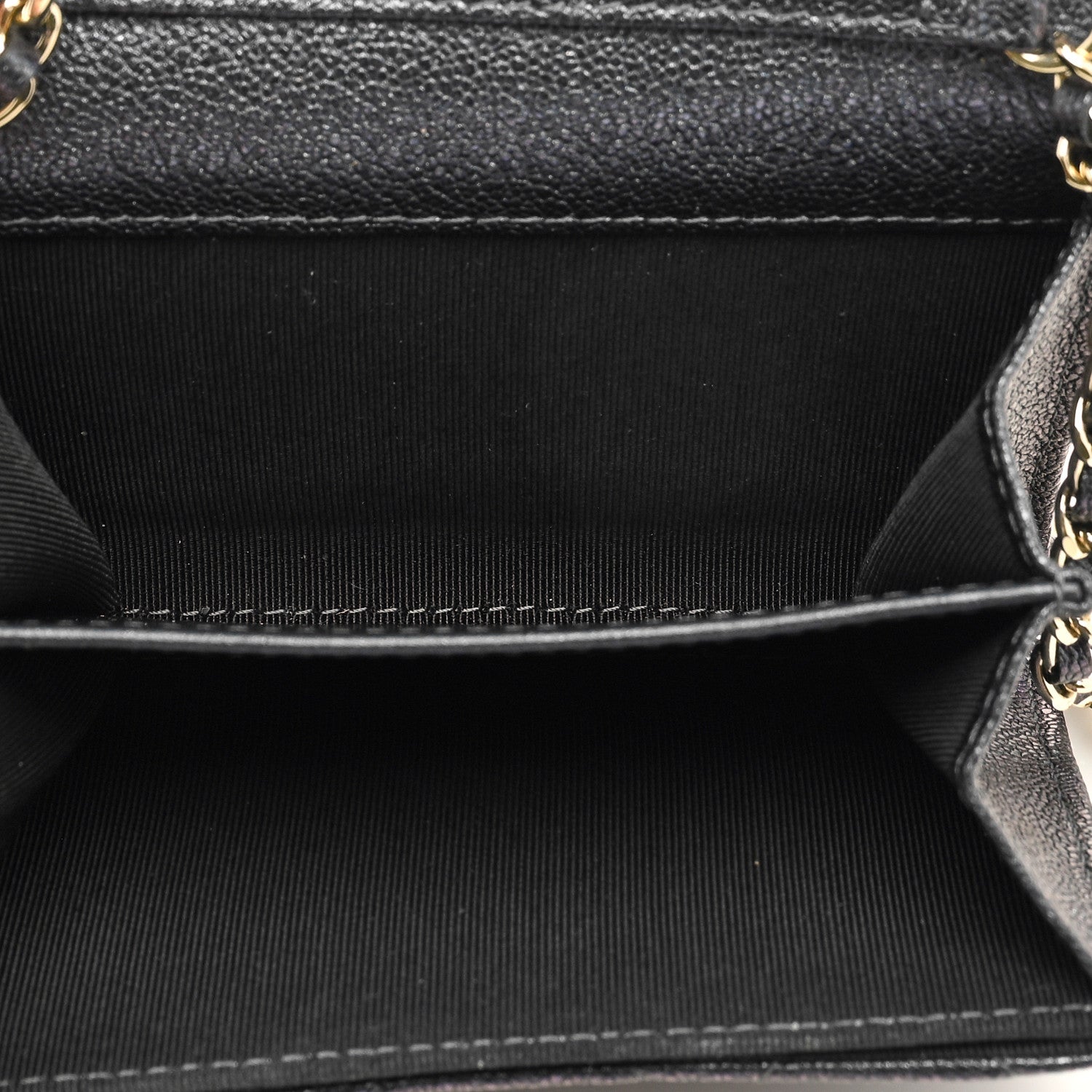 Chanel Iridescent Caviar Quilted Flap Card Holder On Chain Black 5 of 7